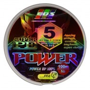 Шнур плетений для риболовлі, EOS Power Super PE, 100м, перетин 0,28мм